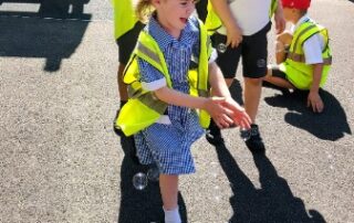 St Marys children with bubbles