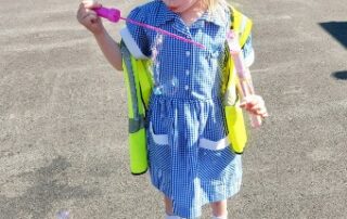 St Marys child with bubbles