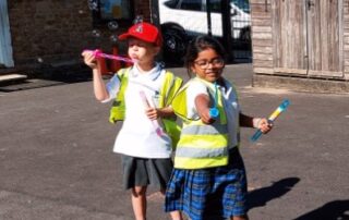 St Marys Children outside
