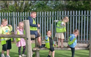 Children outside playing