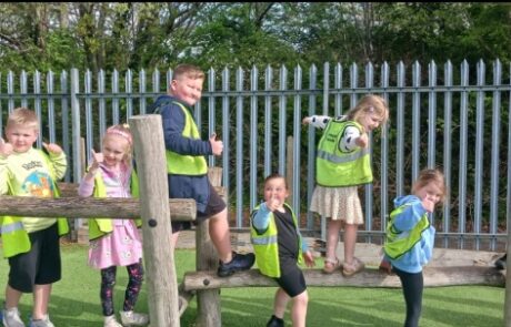 Children outside playing