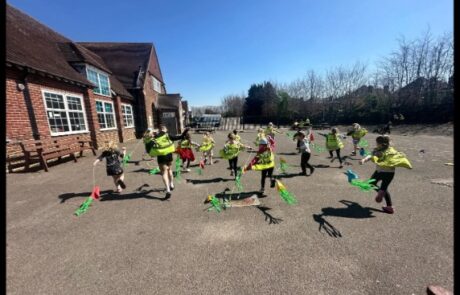 Children outside playing