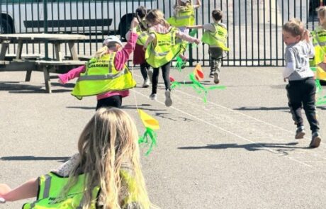 Children outside playing